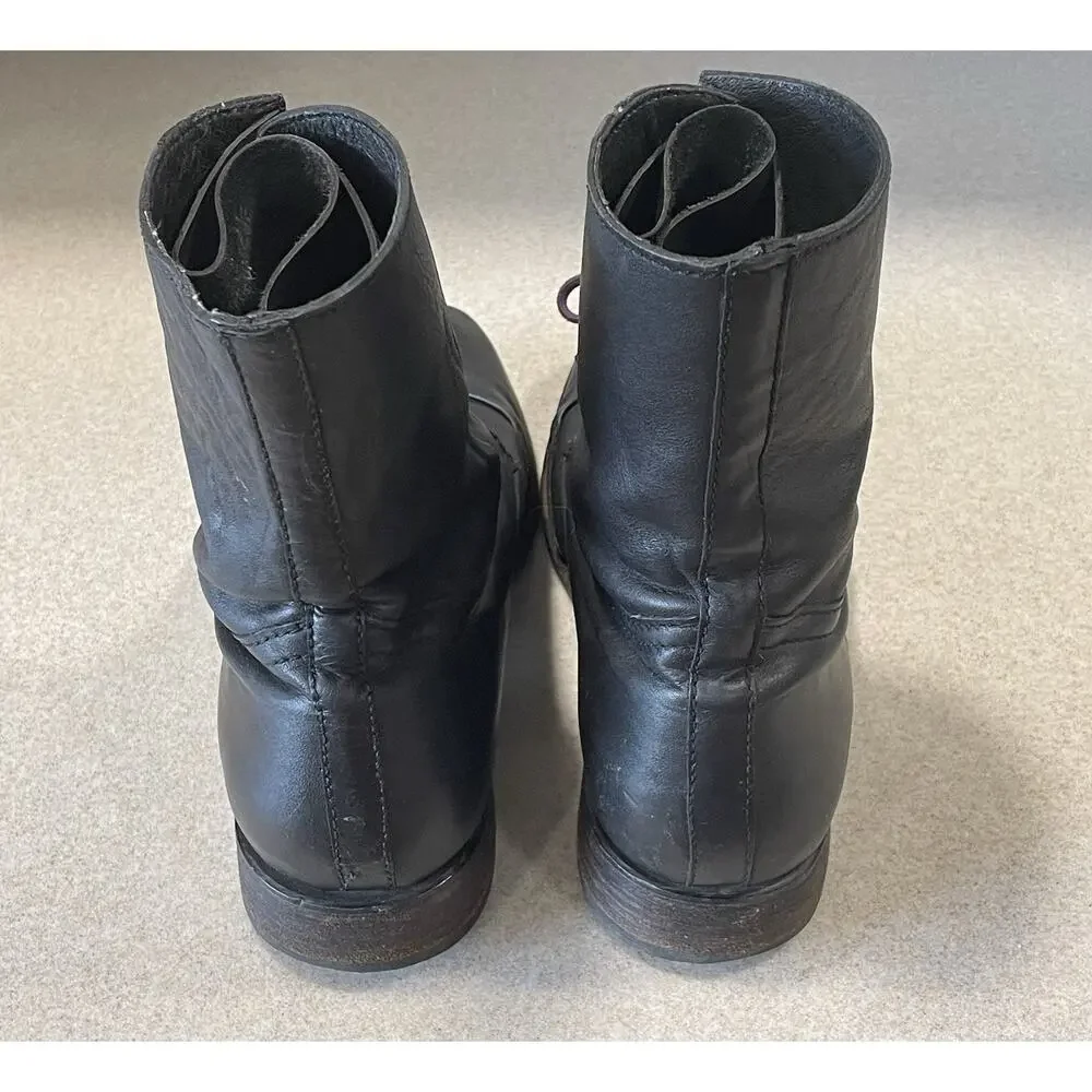 JD Fisk Black Leather Ankle Boots Men’s Size 10 Hipster Fashion Wear